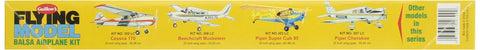 Illustration of Cessna 150 Laser Cut Model Kit With 24 Inch Wingspan Balsa Parts Decals Vacuum Formed Pieces Rubber Power Fly Ready