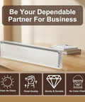 Acrylic Desk Name Plate Holder For Office 2x8 Inch Double Sided Block Clear Table Sign Stand for desk display