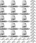 Top Shelf Quarter Turn Fasteners 15 Pack, Rock Solid Zinc Alloy Canvas Twist Locks For Outdoor Gear with screws and washers.