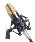 Universal 50mm Microphone Shock Mount And Clip Holder For 48 To 54mm Condenser Mics, Anti Vibration Studio Mic Mount, Black, Metal Frame