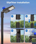 Beefy LED Parking Lot Light Outdoor 240W Shoebox Flood Light 30000LM 5000K ETL Listed IP65 Dusk To Dawn Arm Mount installation guide