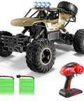 Rugged 1:12 Scale RC Monster Truck with Durable Metal Body, LED Headlights, All Terrain Off Road Beast Power, ABS Chassis, remote control.