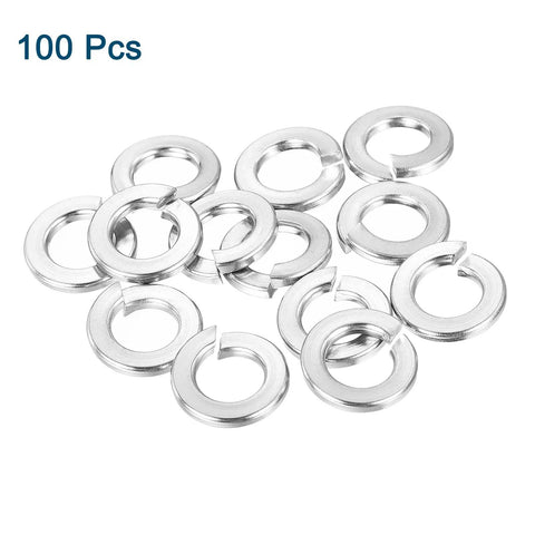 Heavy Duty 3/8 Split Lock Washers Built From Kickin Tough 304 Stainless Steel Spring Rings With Rust Proof Anti Loosening Grip 100 Piece Stack