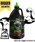 Mean Green 3lb Extreme Visibility Marking Chalk for Chalklines and Job Sites, hydrophobic ultra-fine chalk bottle with label.