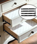 Heavy Duty 12 Inch Metal Drawer Slides Full Extension Ball Bearing Cabinet Rails For Dressers And Kitchen Drawers showing two drawers open.