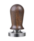 53mm Calibrated Espresso Tamper With Spring Loaded Wooden Handle And Stainless Steel Flat Base For Consistent Extraction