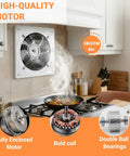 6 Inch Exhaust Fan 382 CFM Wall Mounted Vent Fan for Bathroom Kitchen Attic Basement Ceiling Ventilation 110V 40W