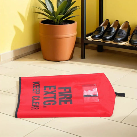 Rugged Outdoor Fire Extinguisher Cover With Quick Install Mount And Inspection Tag Pocket for Wall Or Truck Mount Weatherproof Heavy Duty