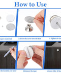 How to use guide for Four Pack Stick On Self Adhesive Cabinet Knobs Silver Stainless Steel Drawer Pulls, step-by-step installation process.
