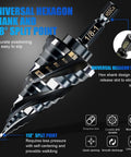 Four Spiral Flute M35 Cobalt Step Drill Bit Set One Quarter Inch Shank Three Piece Kit With Thirty Size Steps Heavy Duty Impact Resistant Drill Bits For Stainless Steel Metal Wood Aluminum And Plastic