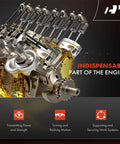 16 Piece Stainless Steel Engine Roller Rocker Arms Kit With 1.6 Ratio And 3 Eight Inch Studs Full Roller Valves, engine illustration