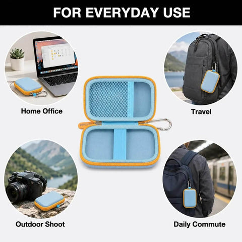 Ultimate Bash Resistant Hard Case Hella Secure Fit For SanDisk Extreme Portable Solid State Drive 500GB To 8TB Models in open position, showing interior.