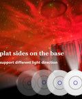 Smart Galaxy Star Projector With Nebula Night Light, red nebula effect, 3 adjustable base sides, for bedroom mood and decor