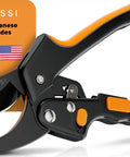 Heavy Duty Pruning Shears With Ratchet Cut For Easy Gardening, 3x Power To Tackle Thick Branches, arthritis friendly