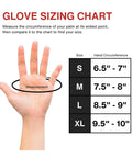 Glove sizing chart for Lobster Diving Gloves With Kevlar Puncture Protection For Spearfishing And Ocean Adventures, size guide table.
