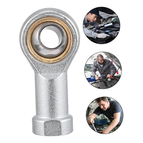 4 Pack Rod End Joint Bearings With Female Threads For Pneumatic Systems Self Lubricating Design Built For Heavy Machinery And Automation Equipment Ideal For Gearheads And Pro Shops, close-up steel joint bearing