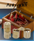 Brass Barrel Hidden Cabinet Hinges Set Four Pack 10mm Diameter Concealed Invisible Furniture Hinges With 180 Degree Opening