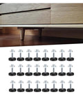 Heavy Duty Furniture Leveling Feet Set Adjustable Metal Levelers 0.87 Inch Non Slip Wobble Eliminators For Uneven Floors Silent Operation With Nylon Base 20 Pack under dresser