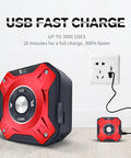 Two In One Laser Tape Measure With Level And Backlit LCD 131 Ft Laser Distance Meter 16 Ft Auto Lock Tape Ft In Fractions Mm Red shown USB charging