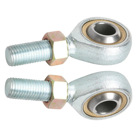 4 Pack M10 x 1.25 Rod End Bearings With 10mm Bore Left Right Hand Threads Self Lubricating Ball Joint Heim Joints Includes Jam Nuts Built For ATVs Go Karts Trucks Boats And Industrial Machines, two threaded rod ends with jam nuts