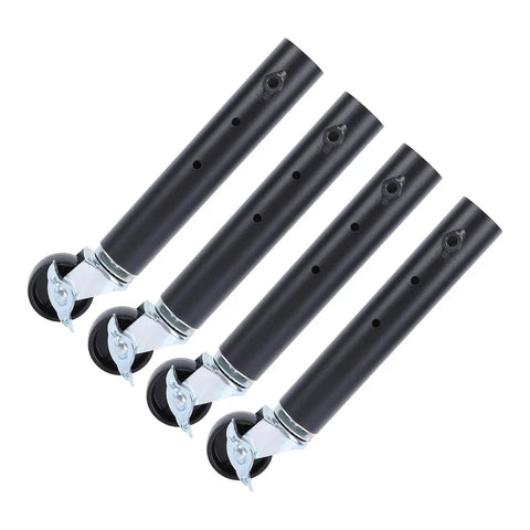 Heavy Duty Carbon Steel Furniture Legs With Casters 4 Pack Table Leg Extenders Riser For Cabinets Sofas Beds Desks Coffee Tables