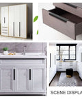 Sleek Black Aluminum Furniture Handles Set for kitchen cupboards, bathroom vanity, and bedroom drawer pulls display, 600mm long, Two Pack.