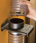 Close-up of StableGate With Bracket Dust Gate, Two And A Half Inch, wall mounted, ABS plastic, sealing dust collection system