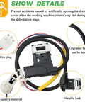 2026 Upgraded Washer Lid Lock Switch 3 Wire Replacement Drop In Replacement Compatible With Whirlpool Kenmore Maytag Roper Washing Machines Replaces W10838613 W10838613VP W11253733 PS12704713 W10682535 W11307244 Techecook 3-wire plug and wiring