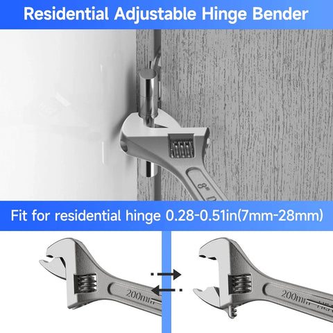 Knuckle Bender Door Hinge Tool With Built In Hinge Pin Remover shown in use on a residential door hinge