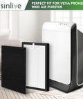 HEPA Replacement Filters For VEVA ProHEPA 9000 Air Purifiers Keep Your Air Fresh And Clean, 2 Pack High Efficiency Filters Plus 8 Activated Carbon Pre Filters displayed