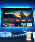 LED Backlight Kit for 40 to 75 Inch TVs With Power Supply and Remote, 12 Preset RGB Colors, DIY Color Mixer in blue mode