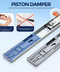 One Pair Soft Close Heavy Duty Metal Ball Bearing Full Extension Dresser Drawer Slides 16 Inch Side Mount