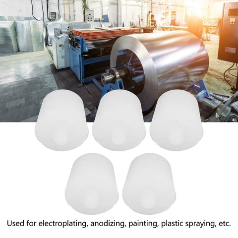 Durable Silicone Tapered Plug Kit 20 Pcs For High Temp Powder Coating Sealing And Masking Tools That Stay Flexible In Pro Workshop Surface Treatment Jobs, 20 white plugs