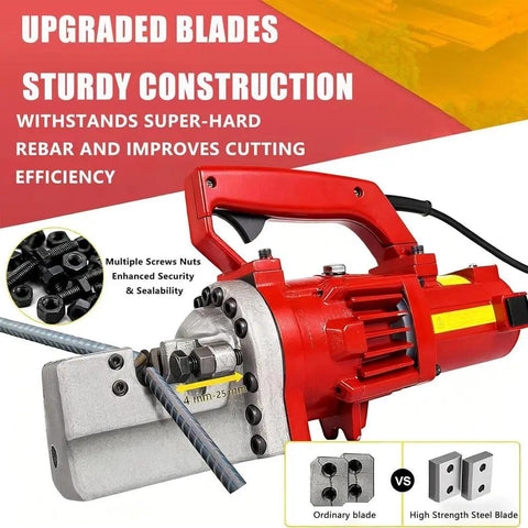 Heavy Duty Electric Hydraulic Bolt Cutter With 1250W/1700W Motor Cuts Rebar From 4mm To 25mm In Seconds in use cutting rebar