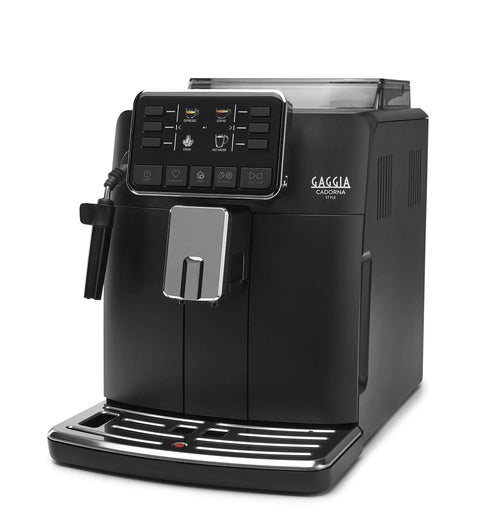 Sweet Ultimate Super Automatic Espresso Machine With One Touch Presets And Built In Steam Wand, sleek black design, control panel visible