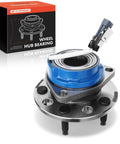 Front wheel hub bearing assembly (single) with ABS sensor, 5-lug, shown with packaging, fits GM models 1991-1999