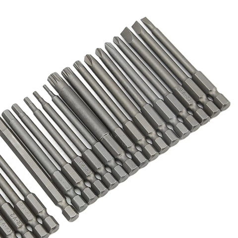 Awesome 50 Piece Extra Long Security Bit Set With Magnetic Holder For Tough Drilling Jobs Featuring Multi Sizes Hex Torq Clutch Spline And Flat Square Bits steel bits