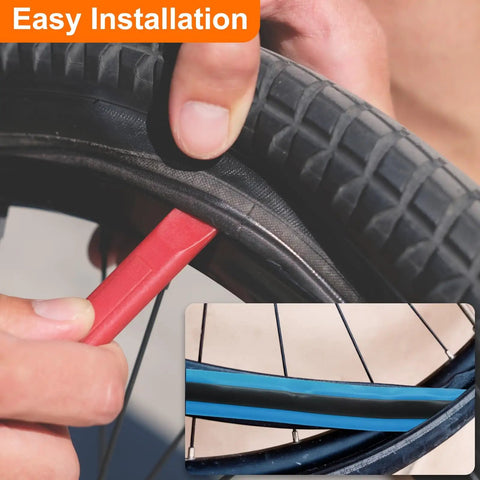 Installing 2 Pack TPU Road Bike Tire Liners For 20 To 23c Tires Self Adhesive Puncture Protection For 700c Road Bicycles No Flats