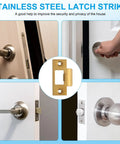 Stainless Steel Door Strike Plates With T Cam Block Deadbolt Latch Reinforcement For Exterior Doors Rock Solid Security Plates Gold Finish Pack Of 4 Fits Most Standard Doors For Home Or Office Security