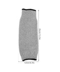 Heavy Duty Cut Resistant Arm Sleeves With Scratch Proof Armor For Gardening And Butchery Tasks, grey, 35cm long, 12cm wide.