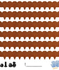 Cor Ten Steel Landscape Edging Kit 20 Ft With Rustic Scalloped Metal Border, panels, screws, gloves, and wrench included