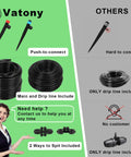Comparison of Ultimate 250 Ft Drip Irrigation Kit With 50 Ft Half Inch Main Tube And 200 Ft Quarter Inch Tubing Quick Connect System