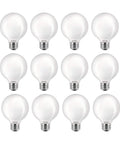 12-pack of non dimmable G25 LED light bulbs with frosted glass; focus keyword: Non Dimmable G25 LED Light Bulbs With Frosted Glass Flicker Free And EyeComfort Technology 500 Lumens 5000K Daylight 5.5W 60W Equivalent E26 Base Energy Saving LED Bulbs Not For Hue 12 Pack