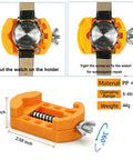 Watch Battery Replacement Kit 4 Piece Set With Case Opener And Back Remover Wrench Holder For Rotating Open Watch Covers
