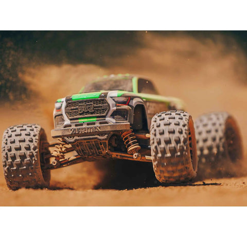 1/18 Scale Granite GROM Mega 380 Brushed 4x4 Monster Truck RTR Ready To Run With Battery And Charger Green Enclosed Drivetrain