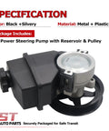 Chevrolet Impala Power Steering Pump With Reservoir And Pulley 3.5L 3.9L V6 2006 2011 Direct Fit Replaces OE 15267585 96 69989