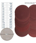 Get Ready To Sand Like A Pro With This Awesome 10 Pack Of 4 Inch Hook Loop Round Sanding Discs Covering Grit Ranges From 60 Up To 2000 showing various grit levels and sizes.