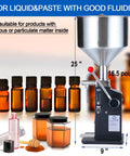 Top Notch Manual Bottle Filler Machine For Hydrating Serums And Viscous Lotions 5 To 55 Ml Capacity with steel nozzle and adjustable scale