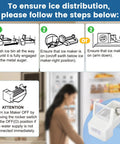 Installation steps for Ice Maker Replacement WPW10558424 Ice Bucket Assembly shown with background image of woman near fridge.