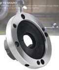 Top-Tier ER32 Collet Fixture For CNC Lathe And Mill Machine showing 100mm Dia Flange with mounting holes for precision work.